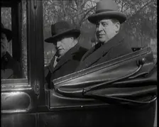 Three Male Civilians Sitting in a Taxi, 1924. Creator: British Pathe Ltd
