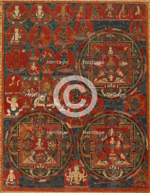 Three Mandalas, 16th century. Creator: Anon.
