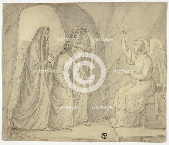 Three Maries at the Tomb, 1841. Creator: Arthur Georg von Ramberg.