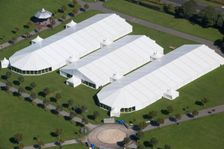 Three marquees in Victoria Park, Southport, Merseyside, 2015. Creator: Historic England