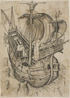 Three-Masted Ship Steering to the Right, c. 1467