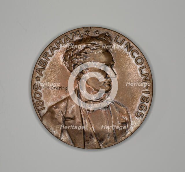 Three Medals Depicting Lincoln, 1865/94. Creator: Unknown.