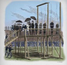 Three men and a woman hanged for the assassination of Lincoln c1865, (1938)