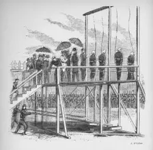 Three men and a woman hanged for the assassination of Lincoln c1865, (1938)