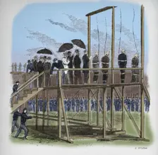 Three men and a woman hanged for the assassination of Lincoln c1865, (1938)