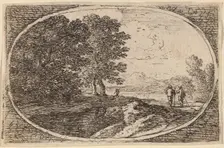 Three Men Carrying Staffs. Creator: Herman van Swanevelt