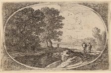 Three Men Carrying Staffs. Creator: Herman van Swanevelt