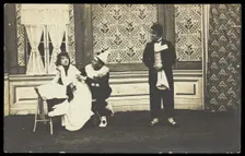 Three men performing a scene from a play, [between 1910 and 1919?]. Creator: Unknown