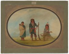 Three Micmac Indians, 1861/1869. Creator: George Catlin