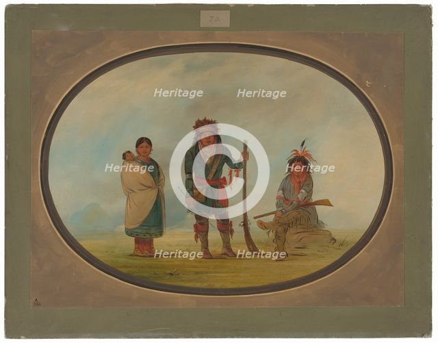 Three Micmac Indians, 1861/1869. Creator: George Catlin.