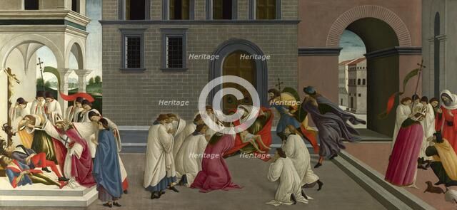 Three Miracles of Saint Zenobius, c. 1500. Artist: Botticelli, Sandro (1445-1510)