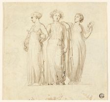 Three Muses (recto), n.d. Creator: Thomas Stothard