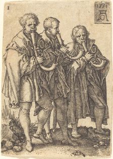 Three Musicians, 1551. Creator: Heinrich Aldegrever