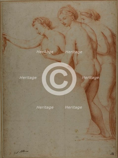 Three Nude Women, n.d. Creator: After Raffaello Sanzio, called Raphael  Italian, 1483-1556.