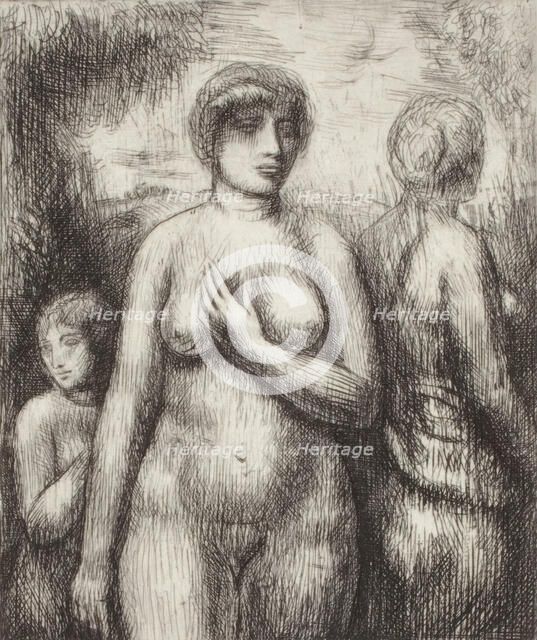 Three Nudes, c1900-1950. Creator: Kenneth Hayes Miller.