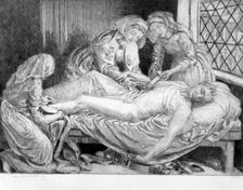 Three Nurses tending a Wounded Soldier 1915-1916. Artist: Anna Lea Merritt