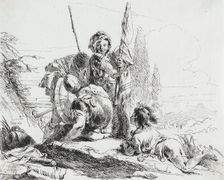Three Soldiers and a Youth, c1741-1742. Creator: Giovanni Battista Tiepolo