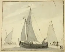 Three Sailboats, n.d. Creator: Willem van de Velde the Younger