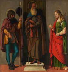 Three Saints: Roch, Anthony Abbot, and Lucy, ca. 1513. Creator: Giovanni Battista Cima da Conegliano