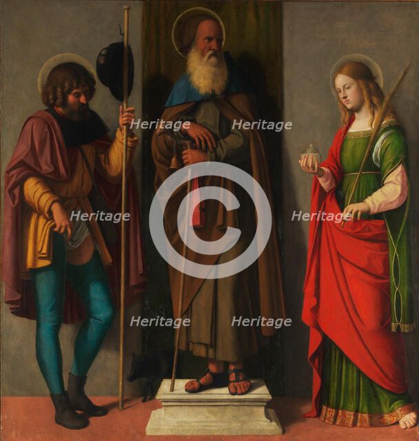 Three Saints: Roch, Anthony Abbot, and Lucy, ca. 1513. Creator: Giovanni Battista Cima da Conegliano.