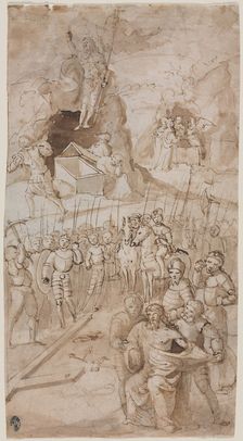 Three Scenes from the Passion of Christ (recto) Architectural Sketch (verso) , 1500s. Creator: Unknown