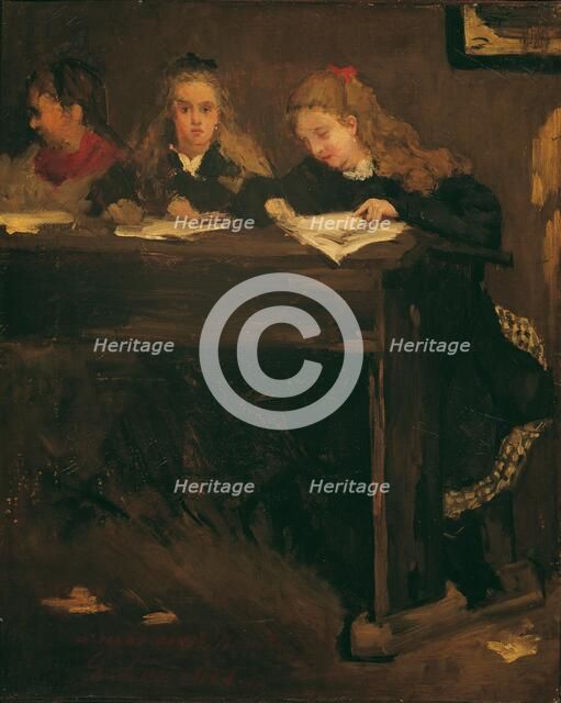 Three Schoolgirls, 1860. Creator: Courbet, Gustave (1819-1877).