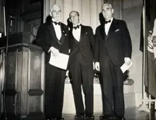 Three scientists at the Washington Congress of Tropical Medicine, 1948. Creator: Unknown
