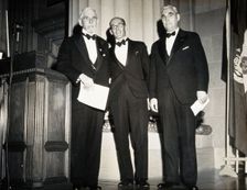 Three scientists at the Washington Congress of Tropical Medicine, 1948. Creator: Unknown
