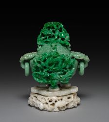 Three-Sectional Altar Group: Koro with Lid and Base, 1644-1911. Creator: Unknown