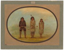 Three Selish Indians, 1855/1869. Creator: George Catlin