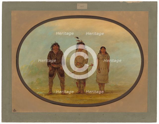 Three Selish Indians, 1855/1869. Creator: George Catlin.