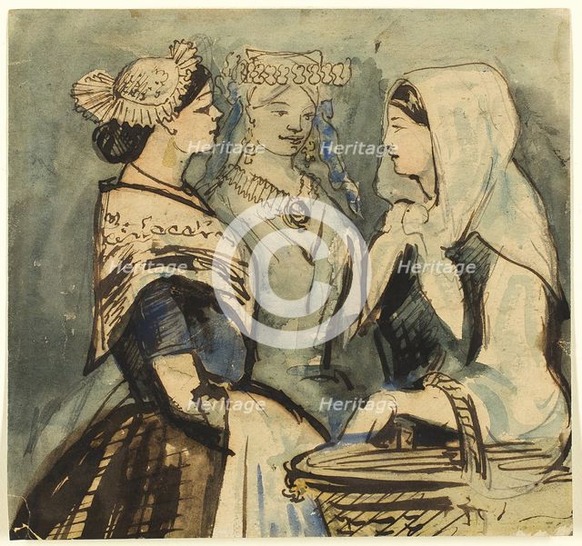 Three Servant Women, n.d. Creator: Constantin Guys.