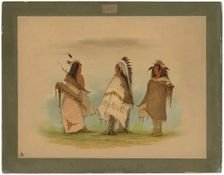 Three Shoshonee Warriors, 1861. Creator: George Catlin