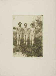 Three Sisters, 1913. Creator: Anders Leonard Zorn