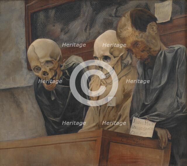 Three Skulls from Convento dei Cappucini at Palermo, 1894. Creator: Laurits Andersen Ring.