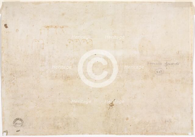 Three Sketches of Arches, 1782. Creator: Francesco Guardi (Italian, 1712-1793).