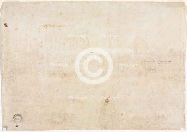 Three Sketches of Arches, 1782. Creator: Francesco Guardi (Italian, 1712-1793).