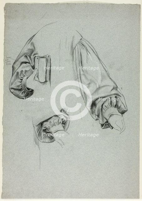 Three Sketches of Sleeves, n.d. Creator: Henry Stacy Marks.