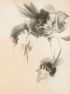 Three Studies for The Portrait of Dora di Rudinì Labouchère. Creator: Boldini, Giovanni (1842-1931)