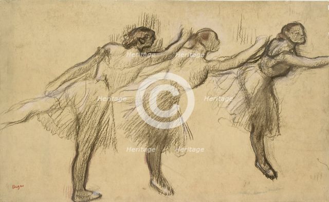 Three Studies of a Ballerina, late 19th century. Artist: Edgar Degas.