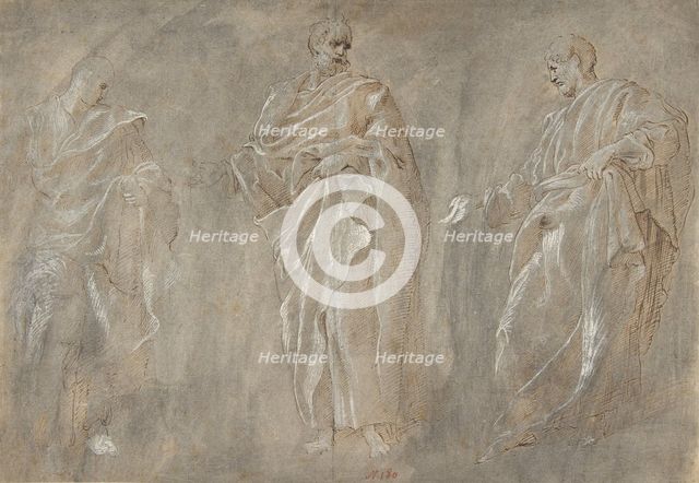 Three Standing Figures, 16th century. Creator: Unknown.