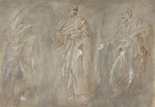 Three Standing Figures, 16th century. Creator: Unknown