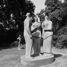 Three Standing Figures by Henry Moore, Battersea Park, London, 1962-1964. Artist: John Gay