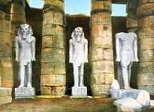 Three statues of Rameses II, Luxor, Egypt, 20th Century