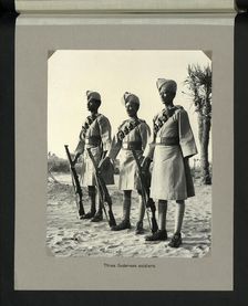 Three Sudanese soldiers, 1964. Creators: Colonial Office, Unknown