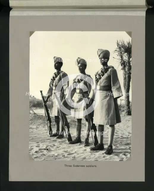 Three Sudanese soldiers, 1964. Creators: Colonial Office, Unknown.