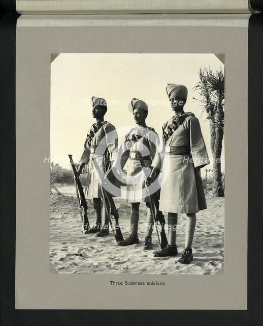 Three Sudanese soldiers, 1964. Creators: Colonial Office, Unknown.