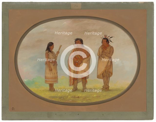 Three Potowotomie Indians, 1861/1869. Creator: George Catlin.