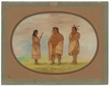 Three Potowotomie Indians, 1861/1869. Creator: George Catlin