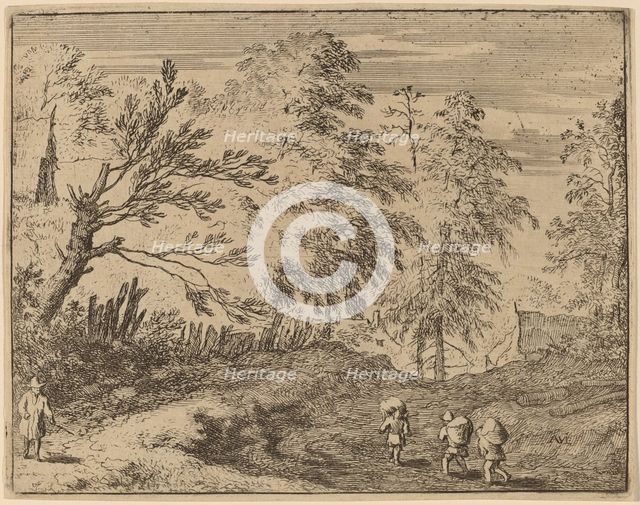 Three Porters, probably c. 1645/1656. Creator: Allart van Everdingen.